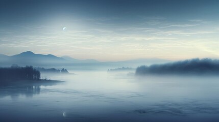 Obraz premium a lake and mountains