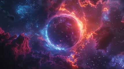 galaxy of Astronomy, Watercolor tone, pastel, 3d animator