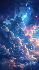 galaxy of Clouds, 3D render