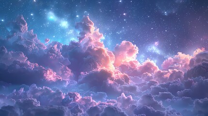 Fototapeta premium galaxy of Clouds, 3DCG