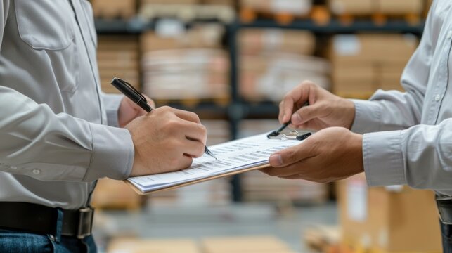 A Clipboard Inspection in Warehouse