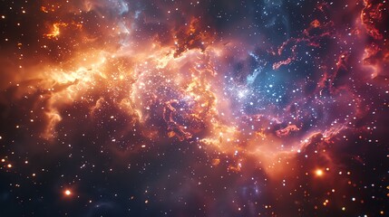 Naklejka premium galaxy of Fireworks, professional color grading