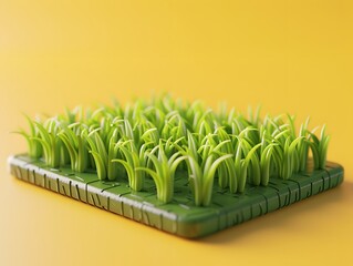 Obraz premium 3d illustration of a rice field