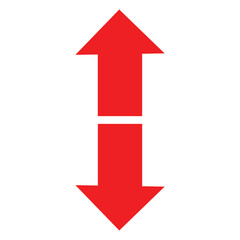 Up and down arrow icon in trendy style. Upward and downward sign symbol. Eps 10.