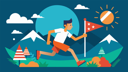 Immerse yourself in the spirit of independence and adventure in our themed orienteering event for Independence Day.. Vector illustration