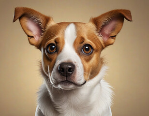 jack russell terrier puppy, pet portrait of a cute dog