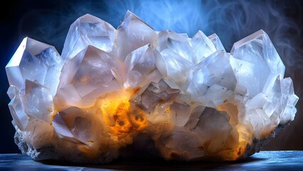 Petalite is a valuable mineral used as a lithium source in batteries. Concept Metal-Industry, Lithium-Source, Battery-Materials, Valuable-Minerals