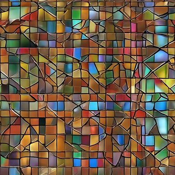 Seamless Colorful Stained Glass Textures Spectral Splendor
