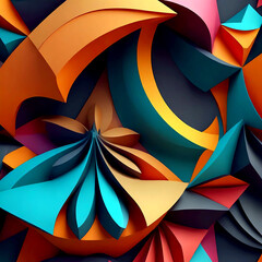 Abstract 3D Design Background  Generative With AI