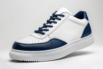 White and Blue Sneakers