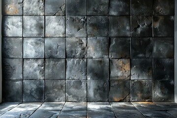 Grunge wall and floor as a background,  render - obrazy, fototapety, plakaty