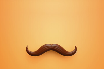 Moustache is isolated on a colored background Happy Father's day concept