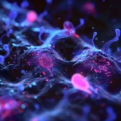 Alien-like Fluid Dynamics Visualization