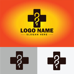 Hospital logo icon healthcare medical building logo modern flat business vector logo