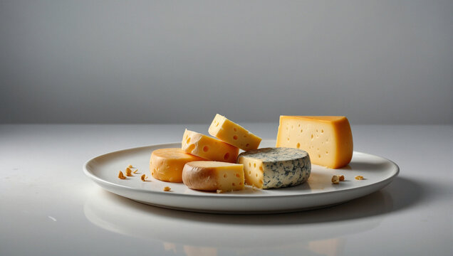 Image of delicious cheese on a white table 57