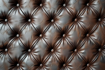 A luxurious background featuring a diamond tufted leather pattern in a deep chocolate brown, exuding sophistication and comfort.