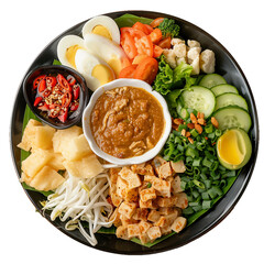 Gado-Gado, transparent background, isolated image, generative AI