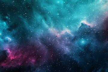 Abstract space background with nebulae and stars,   rendering