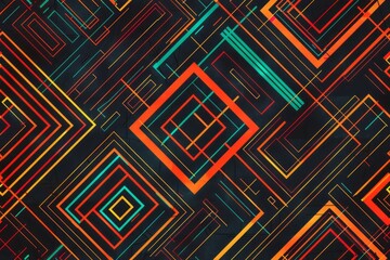 Abstract background with bright chaotic lines