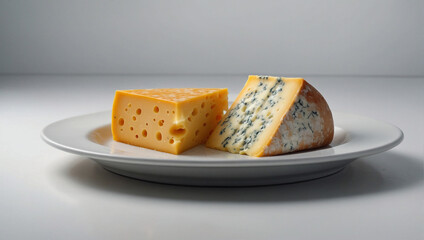 Image of delicious cheese on a white table 25