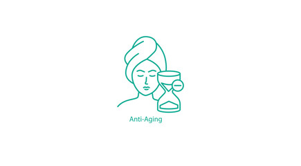 Vector Icon: Anti-Aging Skincare Symbol