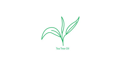 Vector Icon: Tea Tree Oil Skincare Symbol