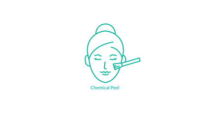 Vector Icon: Chemical Peel Procedure Symbol