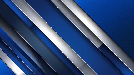 Obraz premium Abstract blue silver gradient geometric overlap shape background