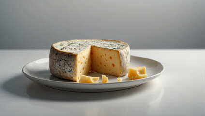 Image of delicious cheese on a white table 10