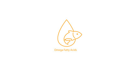 Vector Icon: Omega Fatty Acids Skincare Symbol