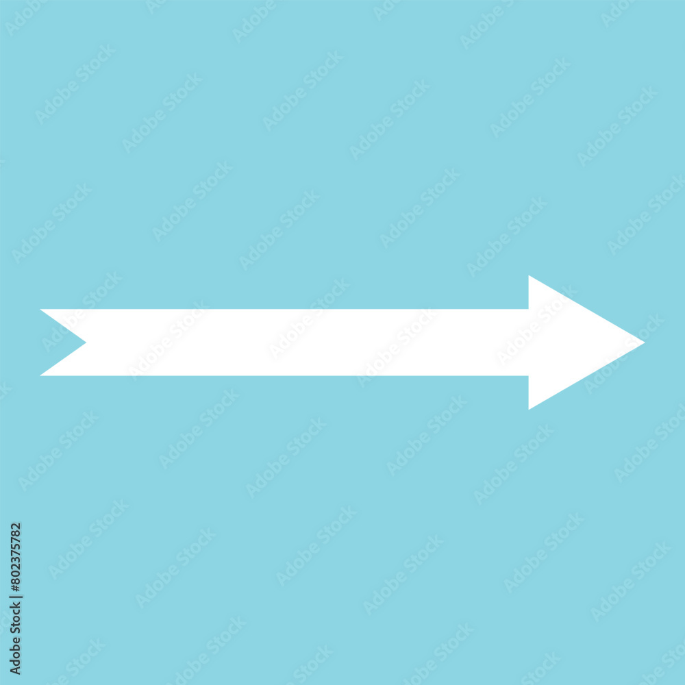 Wall mural white arrow icon isolated on sky background. arrow icon in trendy design style. back arrow vector ic