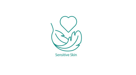 Vector Icon: Sensitive Skin Skincare Symbol