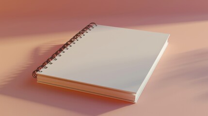 Personalized a5 spiral notebook mockup for designers - blank journal template for customization