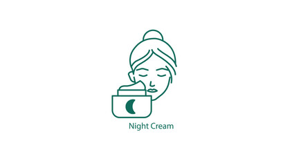 Vector Icon: Night Cream Skincare Symbol