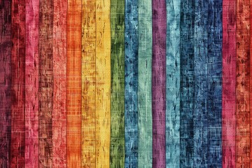 Obraz premium Rich Tapestry of Grunge-Inspired Textured Stripes in a Full Spectrum.
