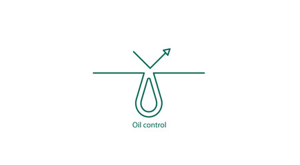 Vector Icon: Skin Oil Control Symbol