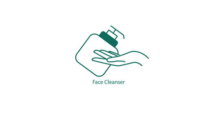 Vector Icon: Facial Cleansing Product Symbol