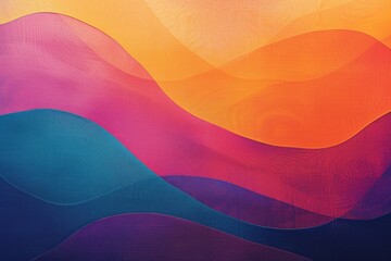 Ethereal Waves. A Vivid Dance of Color on Textured Canvas.