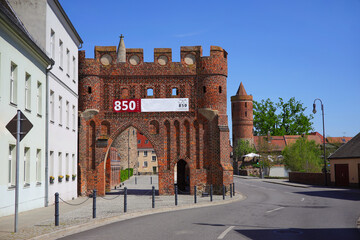 The Town gate (Dam gate) of Jüterbog, federal state Brandenburg - Germany. 850 years of Jüterbog...