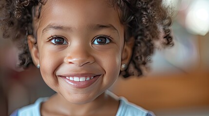 Enchanting Portrait of a Curly-Haired Child