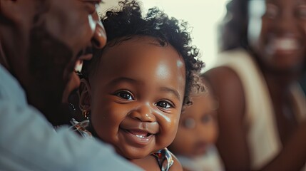 Joyful Family Portrait Captured In Time - Powered by Adobe