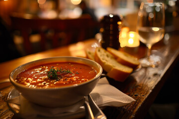 Warm and Comforting, A Delicious Bowl of Soup and Crusty Bread for Mother's Day