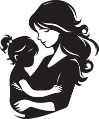 Vector mothers Day with mother and children