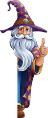 A wizard merlin cartoon beard magician man Halloween character mascot