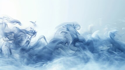 The image is of a blue smoke with a white background