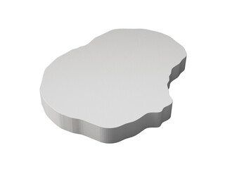 Nauru 3D map Geography Cartography and topology map 3D illustration