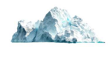 Iceberg in the Sea on white background.
