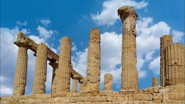 The greek temple of Juno in the Valley of the Temples, Agrigento