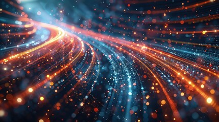 Obraz premium colorful neon particle abstract background 