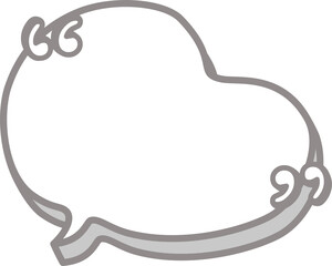 3d black and white color speech bubble balloon with quotation marks, icon sticker memo keyword planner text box banner, flat png transparent element design